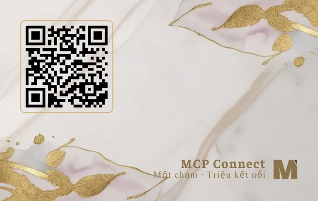 Mẫu thẻ Sang trọng - mặt sau với QR